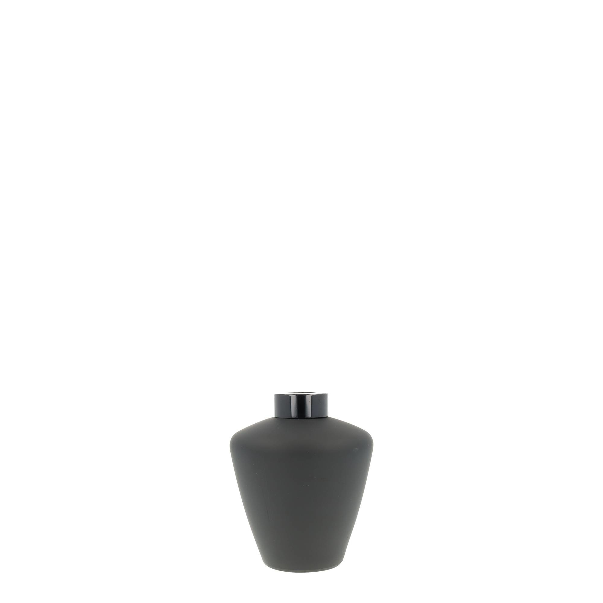 Scentchips® Duftstäbchenhalter Glas Conical schwarz mat  - Ring schwarz