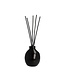 Scentchips® Flacon Bâtonnets diffuseurs en verre Wave Noir Brillant - Anneau Noir
