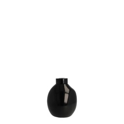 Scentchips® Duftstäbchenhalter Glas Wave schwarz glänzend - Ring schwarz
