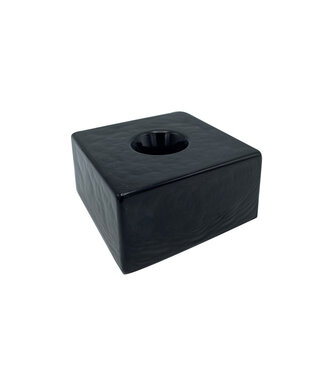 Scentchips® Square Glass Black dinner candle holder