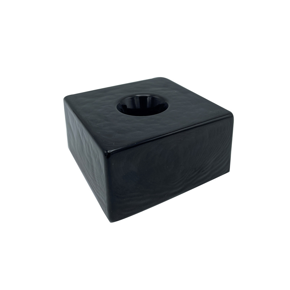 Glas - ScentCandles Kerzenhalter Quadrat Schwarz Scentchips®