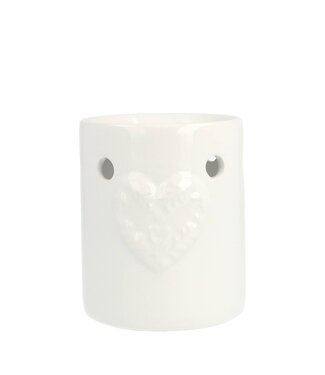 Scentchips® Regular Embossed Hart Wit waxbrander geurbrander