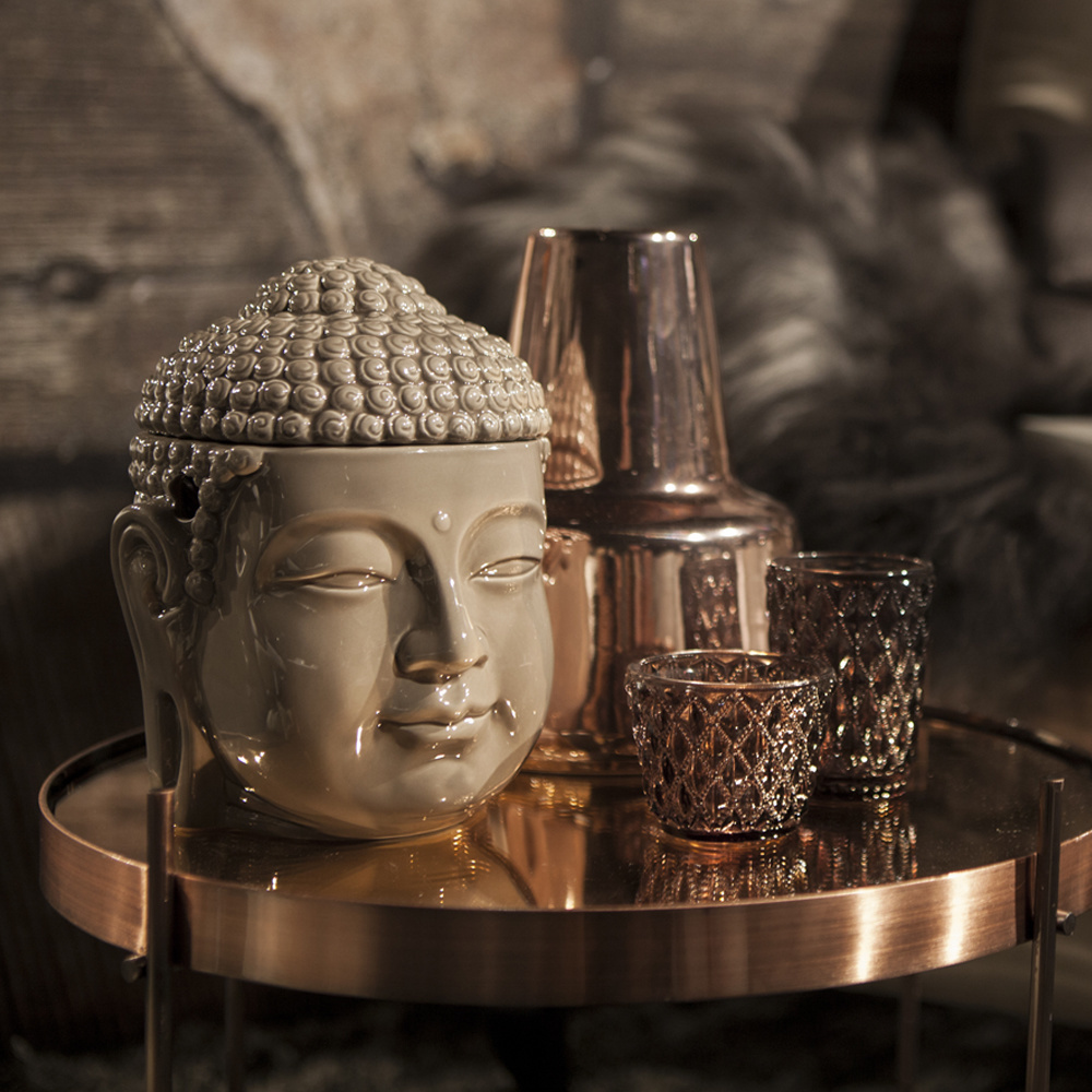 MURO & Buddha Brand 2枚セット Buddha Hoofd Taupe Waxbrander-Geurbrander - Scentchips®