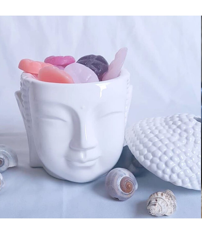 Scentchips® Buddha-Kopf Weiß Wachsbrenner Duftbrenner