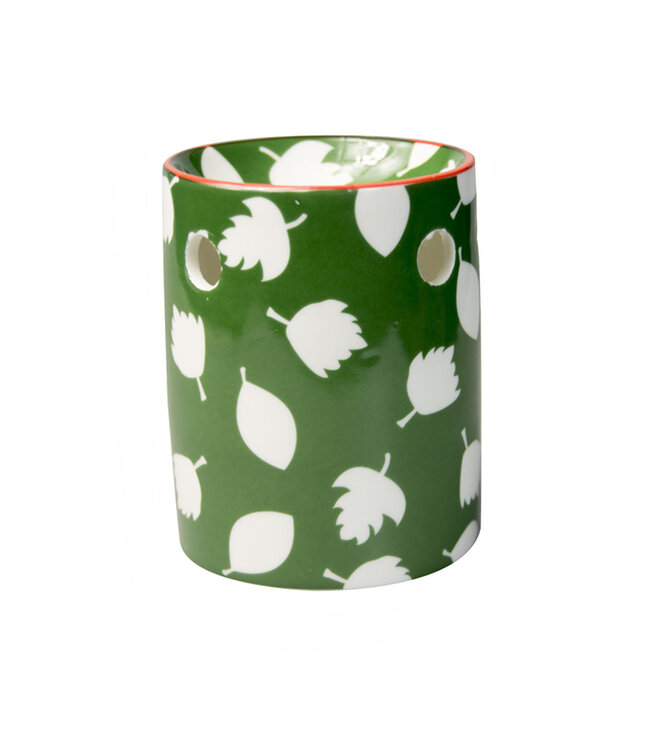 Scentchips® Regular Print Green White Leafs waxbrander geurbrander