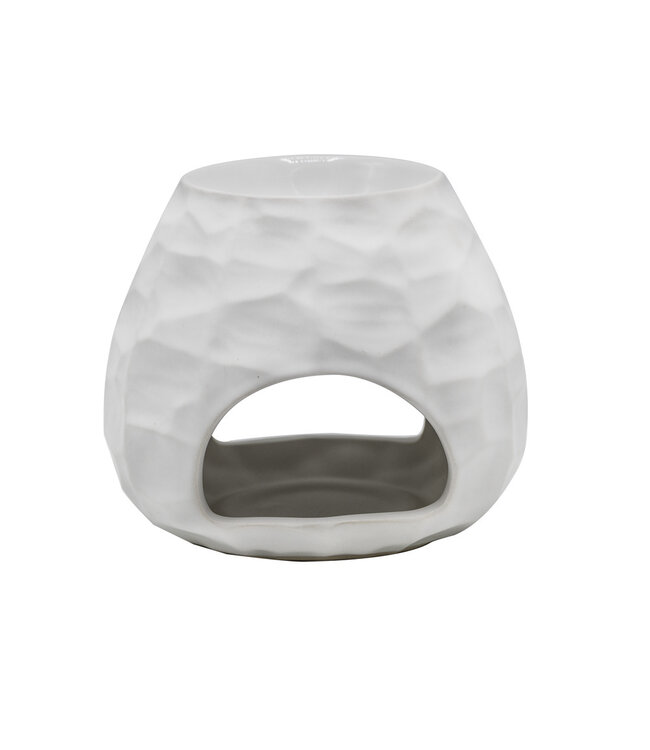 Scentchips® Sphere Chiselled Matt White scented wax burner