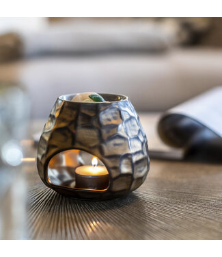 Scentchips® Sphere Chiselled Bronze scented wax burner