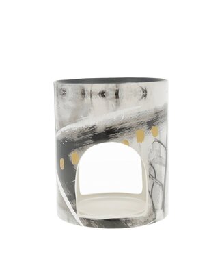 Scentchips® Art Deco Black and White scented wax burner