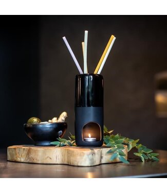 Scentchips® Tower Black Matt-Shiny Duo wax sticks burner