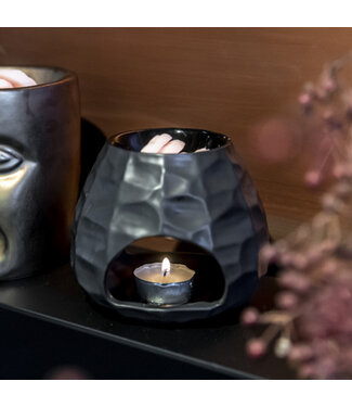 Scentchips® Sphere Chiseled Black scented wax burner