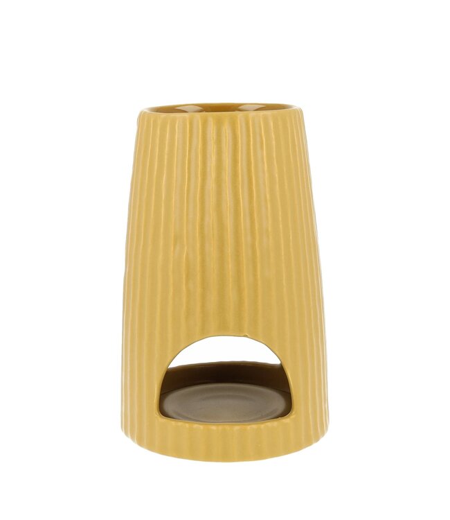 Scentchips® Rib Round ocher scented wax burner