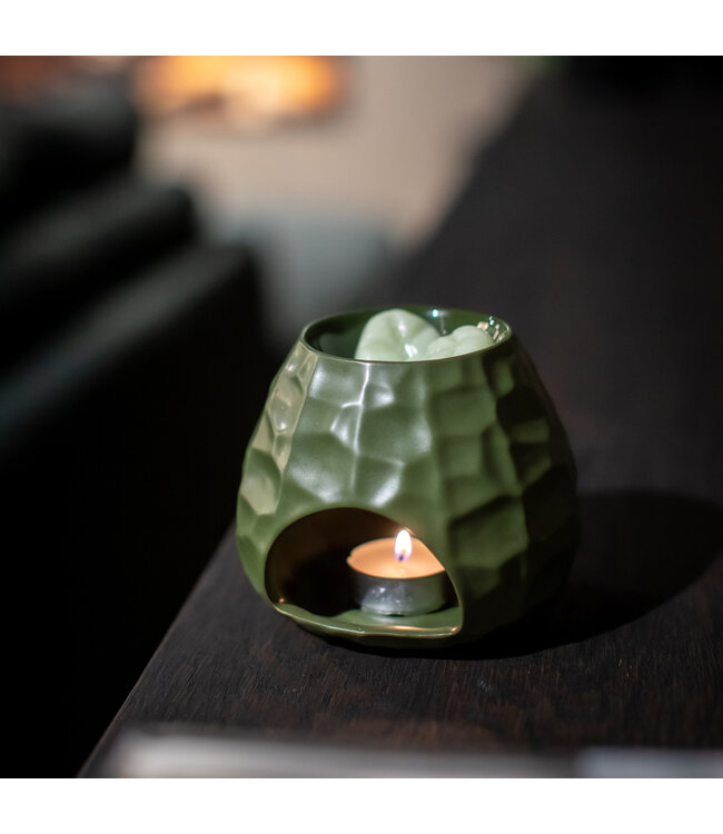 Scentchips® Sphere Chiselled Army Green wax burner ScentBurner