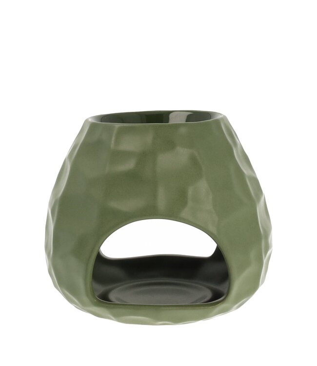 Scentchips® Brûleur Fondants Parfumés Bol Sculpté Vert Armée