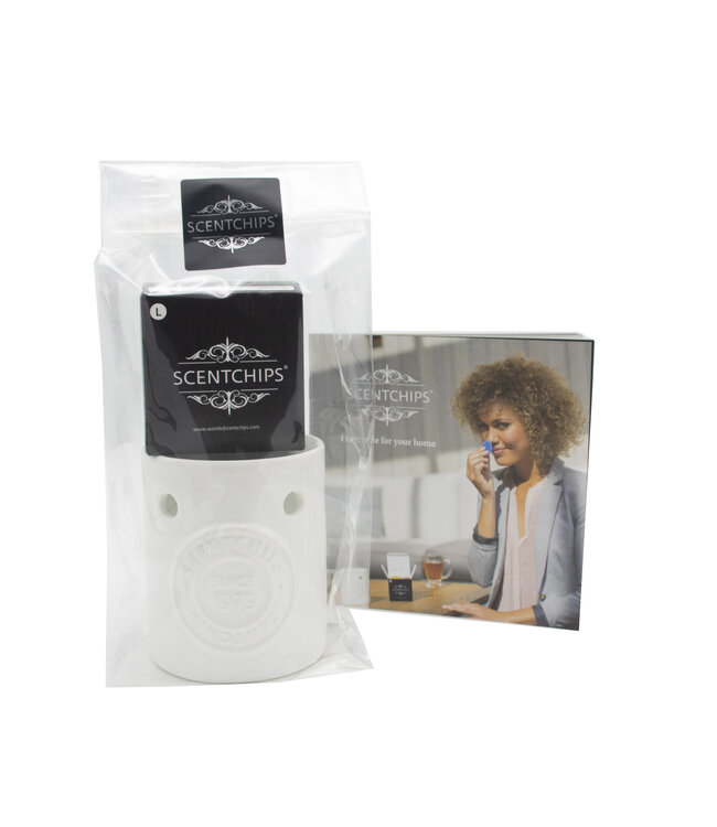 Scentchips® Giftset Logo burner white, L-Box & Folder