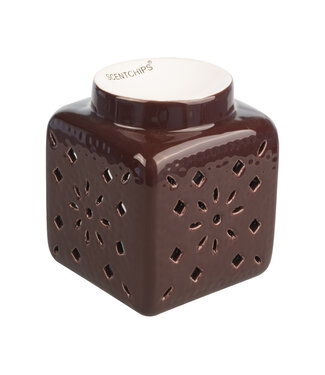 Scentchips® Square Cut Out Bordeaux scented wax burner