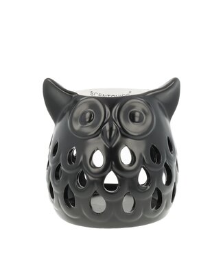 Scentchips® Brûleur Fondants Parfumés Hibou Sectionné Noir Mat