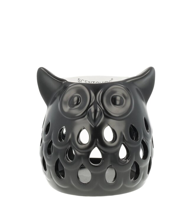 Scentchips® Owl Cut Out Matt Black scented wax burner