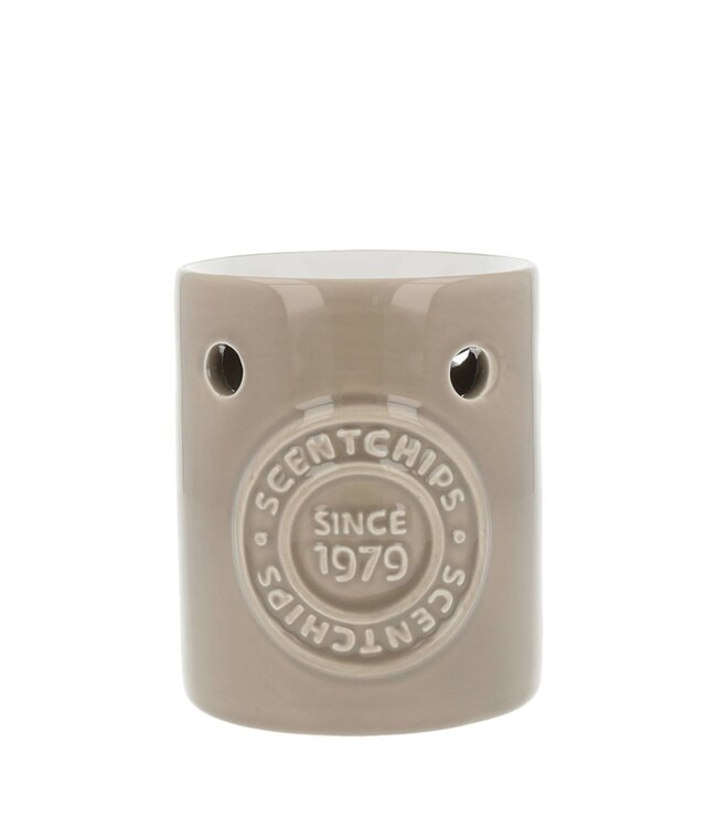 Scentchips® Regular Embossed Since 1979 Taupe scented wax burner