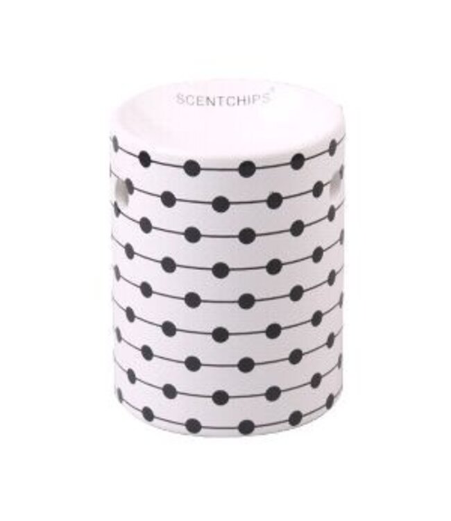 Scentchips® Black and White Dots Lines scented wax burner