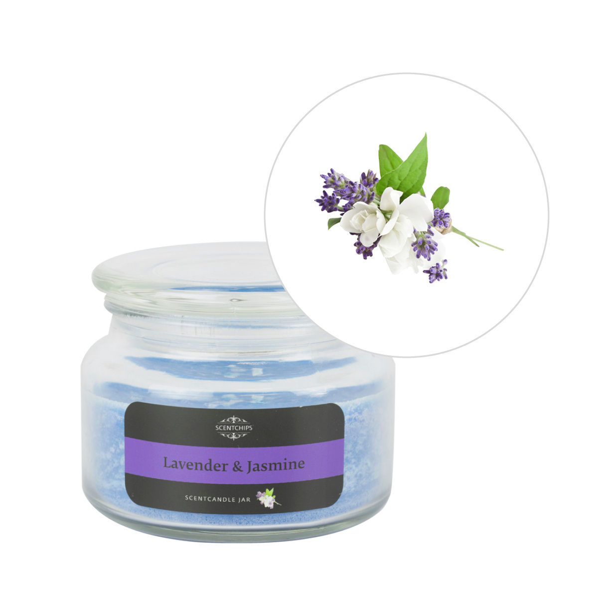 Scentchips® Lavendel & Jasmijn Geurkaars pot