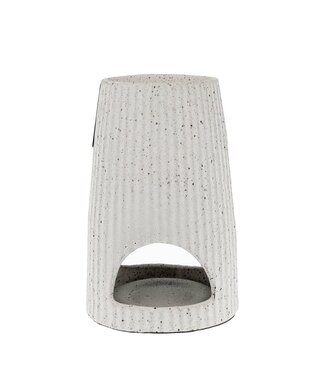 Scentchips® Riffel Stein Weiß Wachsbrenner Duftbrenner
