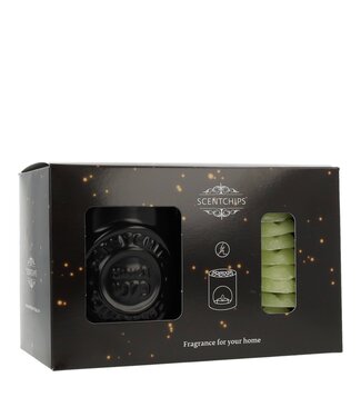 Scentchips® Gift set ScentBurner logo black + wax melts Opus Illusion box S