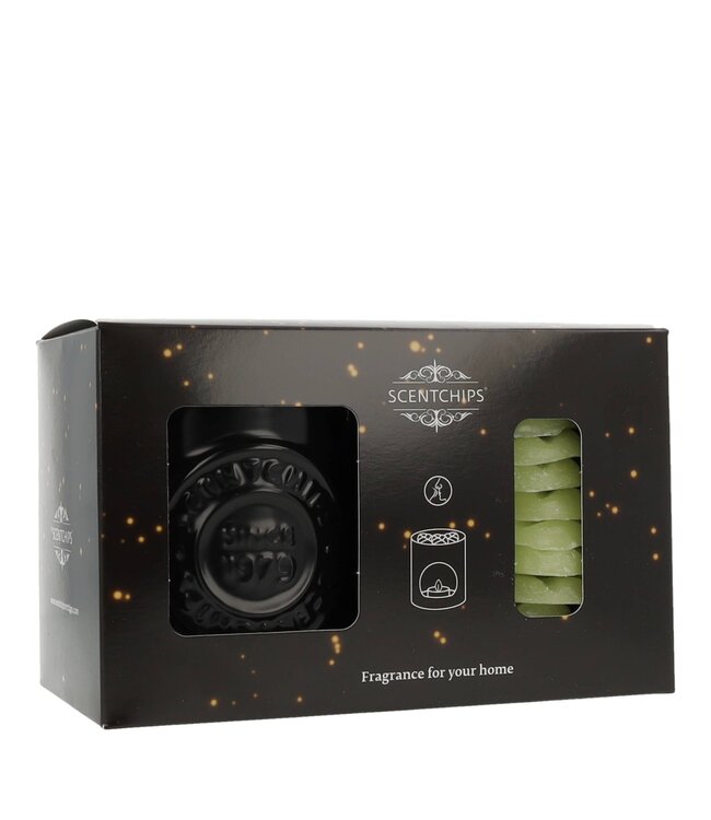 Scentchips® Gift set ScentBurner logo Black + wax melts Opus Illusion box S