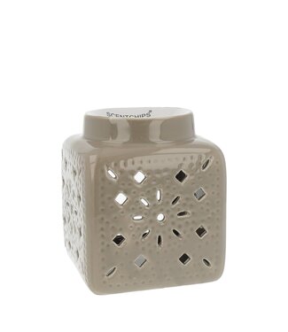Scentchips® Brûleur Fondants Parfumés Motifs Découpes Carrées Taupe