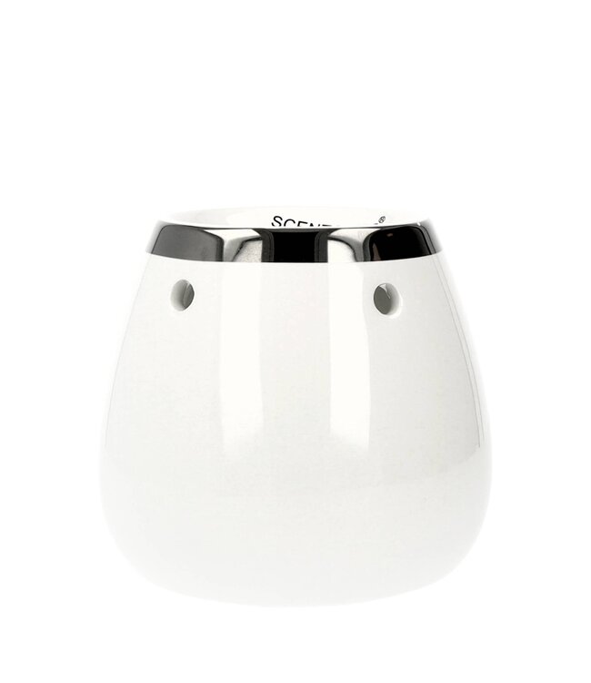 Scentchips® Vase White Zilver edge scented wax burner