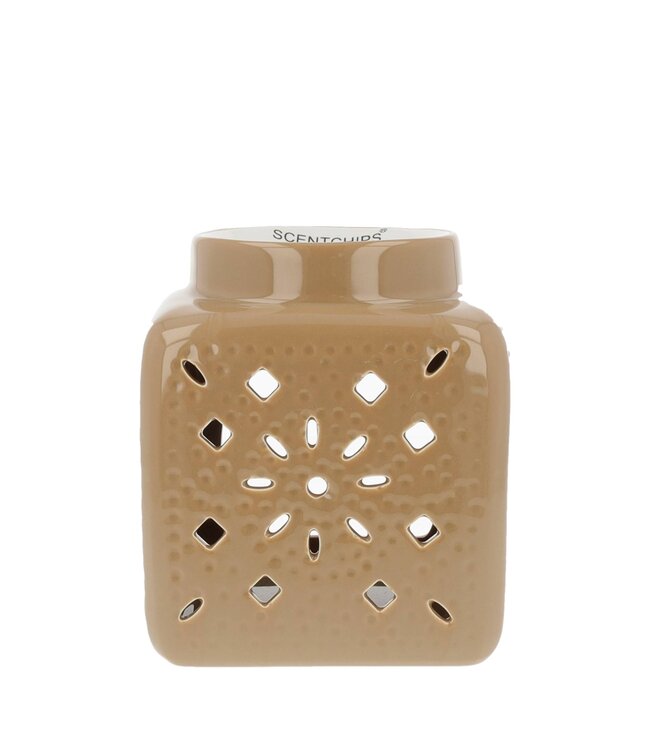 Scentchips® Square Cut Out Brown scented wax burner