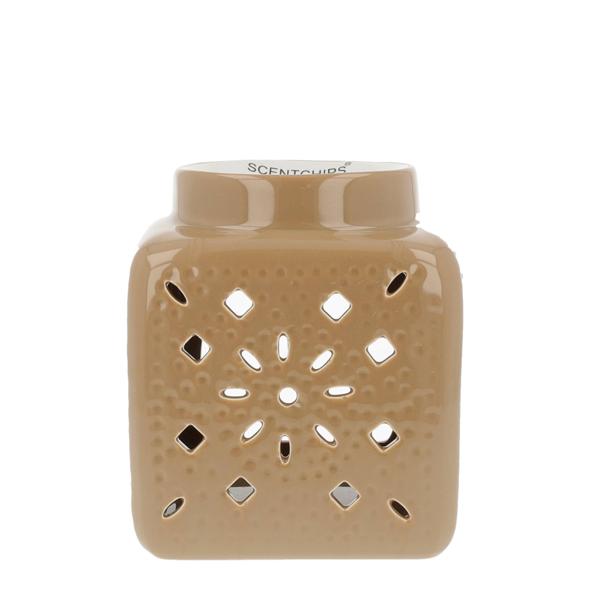 Scentchips® Square Cut Out Brown scented wax burner