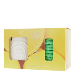 Scentchips® Giftset Logo brander wit met Citronella  cadeauset Geurchips