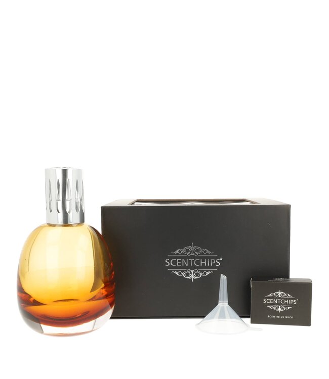 Scentchips® Lampe à Catalyse Luxx Oval Ambrée - Brûleur Huiles Parfumées Scentoil