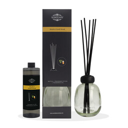 Scentchips® Gift set Reed diffuser Musk & Fresh Wood with green bottle