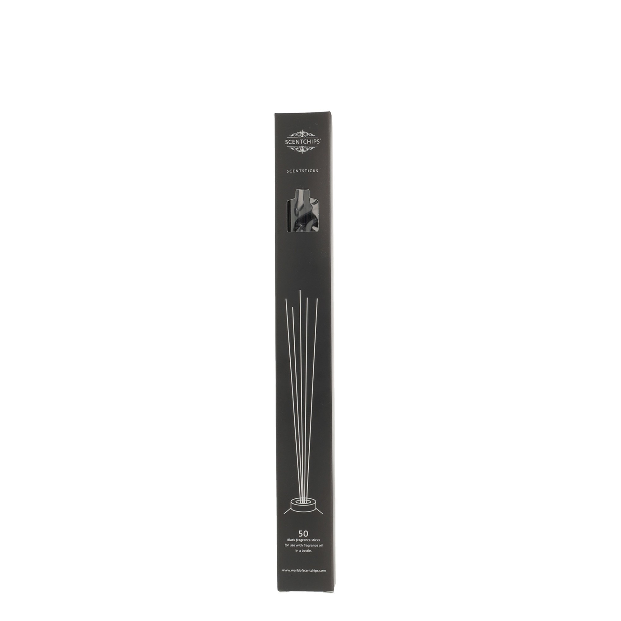 Scentchips® Geurstokjes zwart 3 mm x 30 cm lengte, 50 stuks in doosje