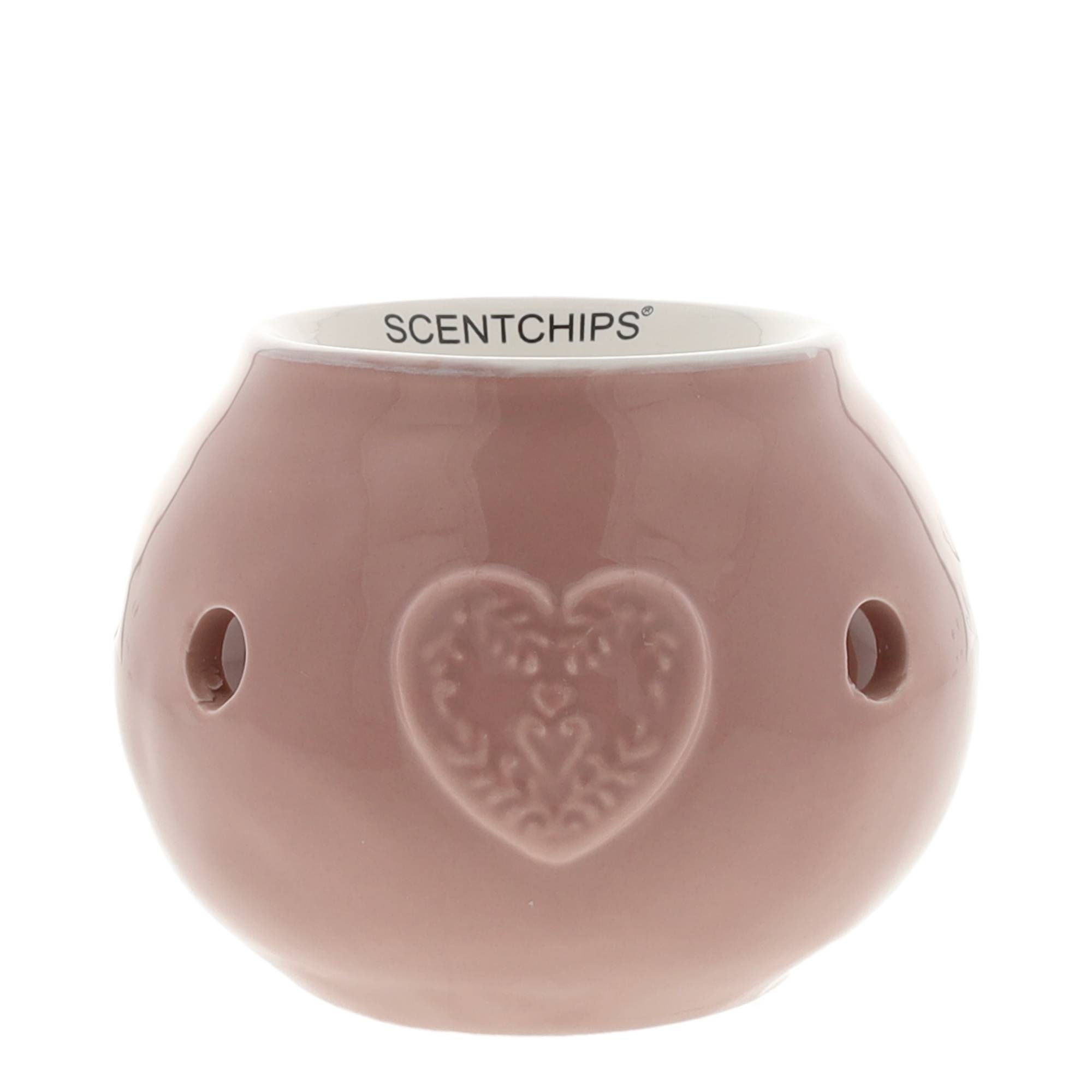 Scentchips® Waxbrander geurbrander oud roze heart bowl
