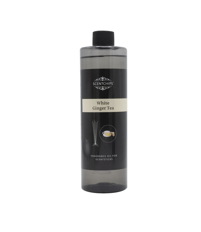 Scentchips® Coffret Diffuseur Bâtonnets White Ginger Tea avec flacon en verre Dégradé Océan - 400ml