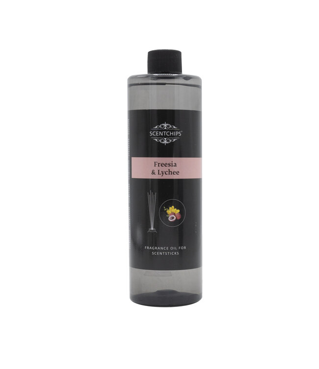 Scentchips® Coffret Diffuseur Bâtonnets Freesia & Lychee Avec Flacon Vert - 400ml