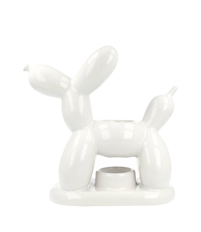 Scentchips® Balloon Dog shiny White wax burner ScentBurner