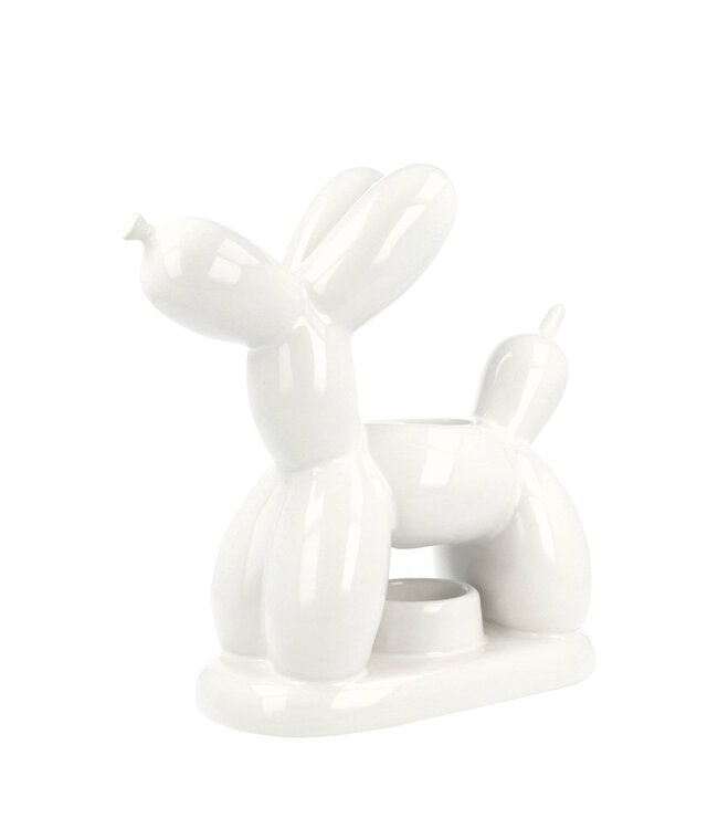 Scentchips® Balloon Dog shiny White wax burner ScentBurner