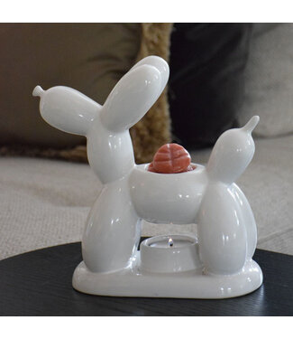 Scentchips® Balloon Dog glänzend weiß Wachsbrenner Duftbrenner