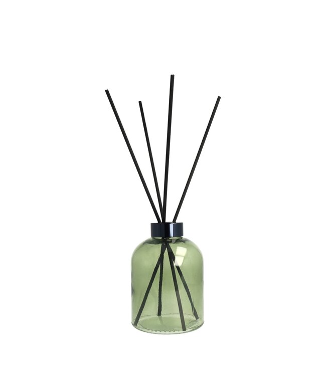 Scentchips® Diffuseur à bâtonnets Cylindre verre Vert - Bouchon noir