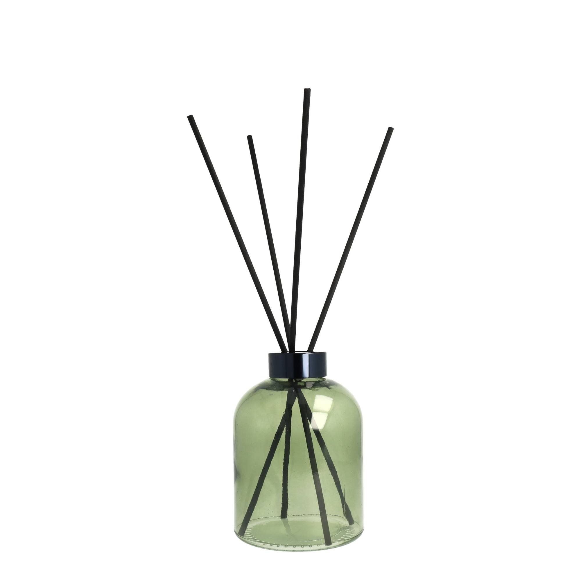 Scentchips® Geurstokjes houder glas Cilinder groen - Ring zwart