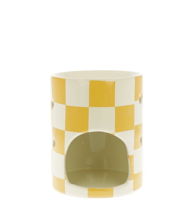 Scentchips® Chequered Gelb Wachsbrenner - Duftbrenner