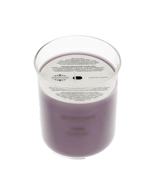 Scentchips® Bougie Parfumée Lavender en Verre - 519gr