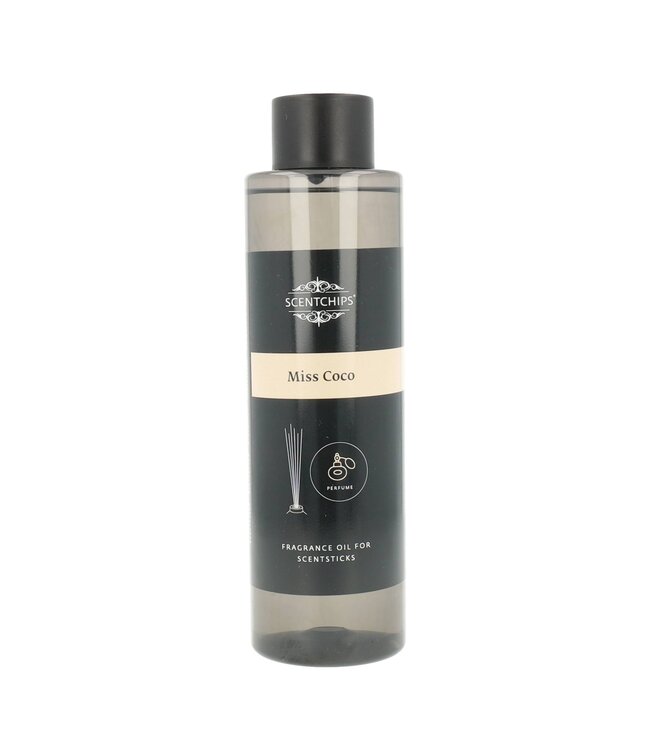 Scentchips® Coffret Diffuseur Bâtonnets Miss Coco avec Flacon En verre Vert - 400ml