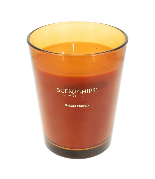 Scentchips® Sakura Flowers XL Geurkaars Kastanjebruin - 1870gr