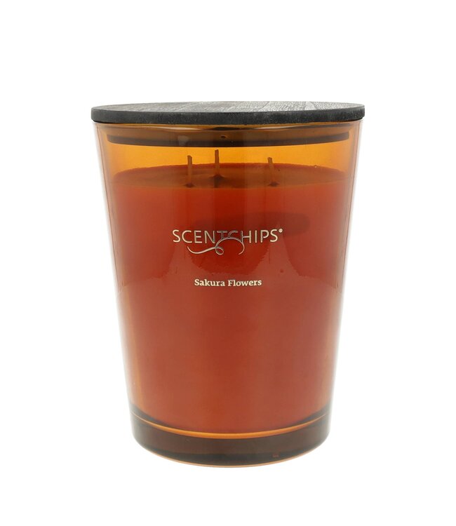 Scentchips® Sakura Flowers XL Geurkaars Kastanjebruin - 1870gr