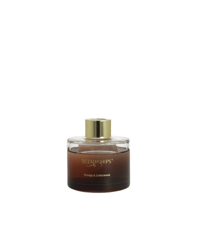 Scentchips® Reed diffuser set Cylinder Orange & Cedarwood - 100ml