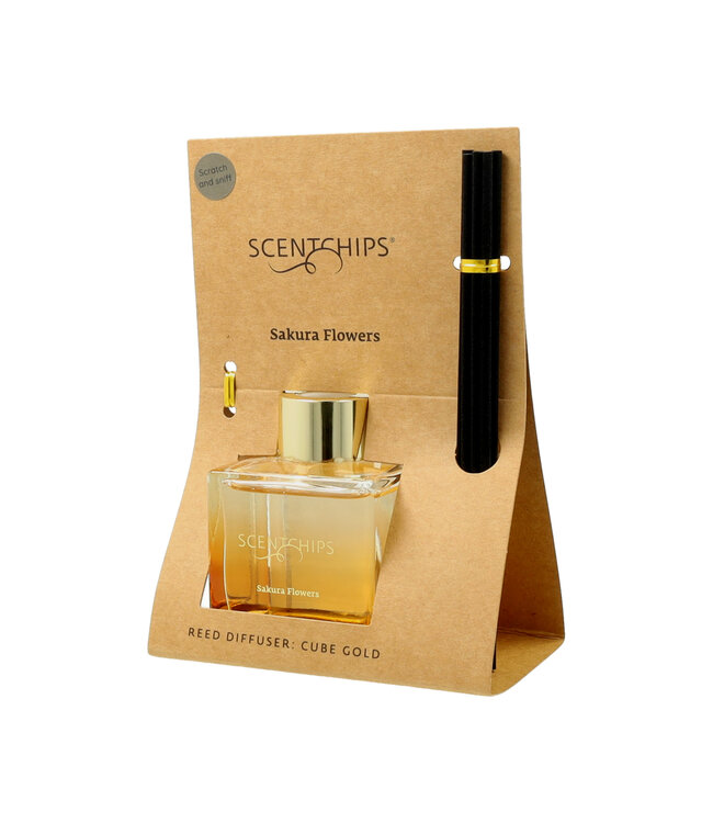Scentchips® Reed diffuser set Cube Sakura Flowers - 100ml